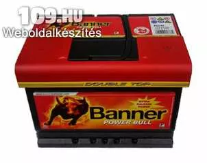 Akkumulátor BANNER Power Bull 12V 62Ah személyautó akkumulátor jobb+