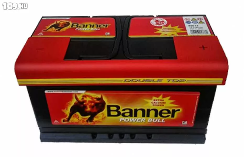 Akkumulátor BANNER Power Bull 12V 80Ah személyautó akkumulátor jobb+