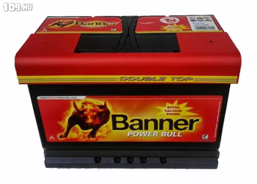 Akkumulátor BANNER Power Bull 12V 74Ah személyautó akkumulátor jobb+